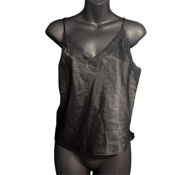 Beautiful Vintage Victoria's Secret Lingerie Slip top  Black Lace  size medium S - Picture 1 of 5